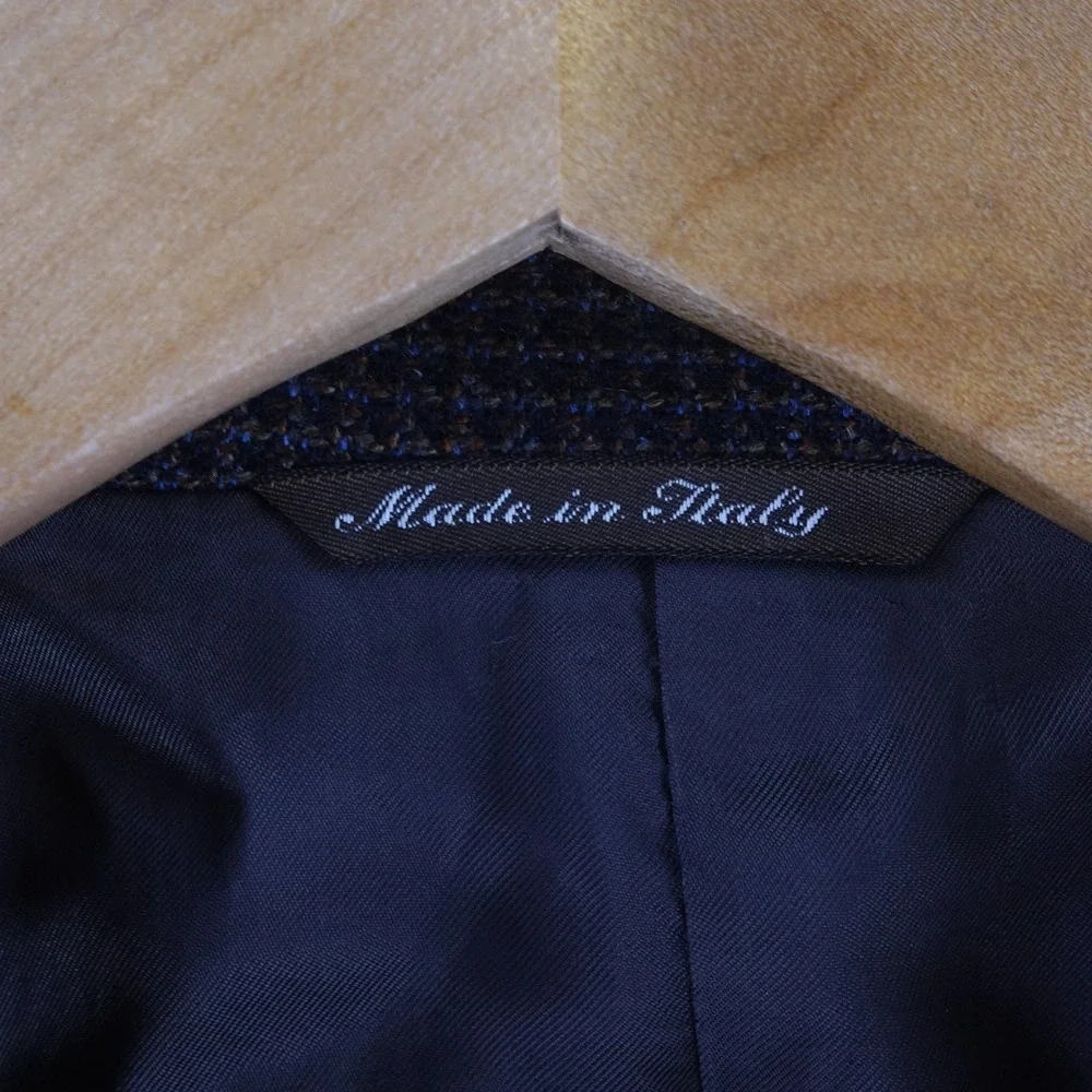 Canali Proposta Mens Brown Textured 100% Virgin Wool Blazer Sport Coat Italy 54R